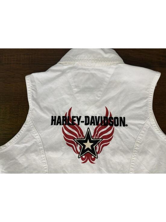 Harley-Davidson Tops - Harley-Davidson Women’s M Sleeveless Vest Top Snap Buttons Embroidered
